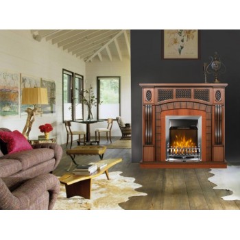Semineu electric cu mobilier nuc ArtFlame GALILEO SILVER & AMSTERDAM, 1120x1150x300mm, 2000W, flacăra in 5 niveluri, telecomanda