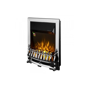 Semineu electric cu mobilier nuc ArtFlame GALILEO SILVER & AMSTERDAM, 1120x1150x300mm, 2000W, flacăra in 5 niveluri, telecomanda