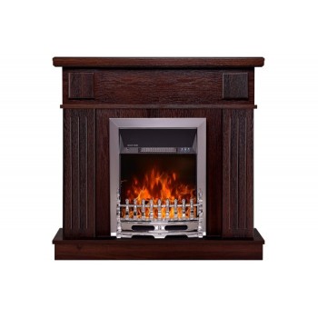 Semineu electric cu mobilier ArtFlame GALILEO silver & MARINA, 1048 x 978 x 300 mm, maro - 1