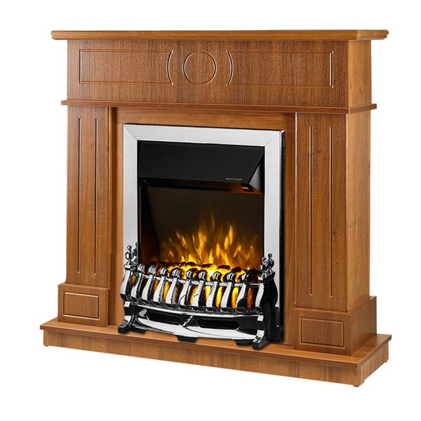 Semineu electric cu mobilier nuc ArtFlame GALILEO SILVER & AMBASADOR, 1000x1048x300mm, 2000W, flacăra in 5 niveluri, telecomanda