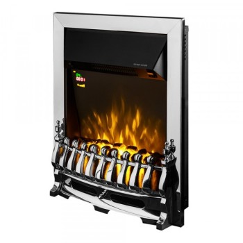 Semineu electric cu mobilier nuc ArtFlame GALILEO SILVER & AMBASADOR, 1000x1048x300mm, 2000W, flacăra in 5 niveluri, telecomanda
