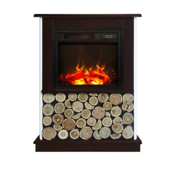 Semineu electric cu mobilier ArtFlame DIONIS & ANDREEA, 682 x 895 x 250 mm, maro-alb, cu telecomanda - 1