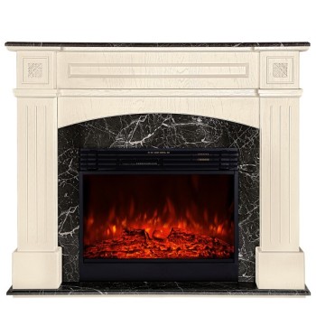 Semineu electric cu mobilier ArtFlame MIRABELLA & JOSEFINA MINI, 1300 x 1100 x 330 mm, alb iasomie - 1