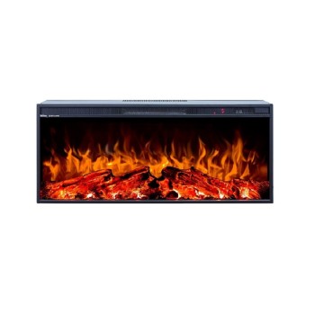 Semineu electric cu mobilier alb ArtFlame MOZART & TASMANIA, 750x1500x300mm, 1500W, flacăra in 5 niveluri, cu telecomanda