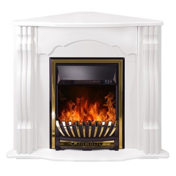 Semineu electric cu mobilier ArtFlame MERIDIAN & CLASIC DE COLT, 950 x 882 x 300 mm, alb, cu telecomanda - 1