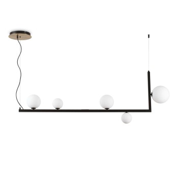Lustra design BIRDS SP5 273648 Ideal Lux, G9, 5x15W, negru - 1