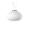 Pendul design PLISSE SP1 285184 Ideal Lux, Ø 35cm, E27 1x60W, crom, alb