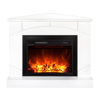 Semineu electric cu mobilier ArtFlame LORANCE & MADEIRA DE COLT, 1060 x 850 x 530 mm, alb, cu telecomanda - 1