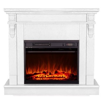 Semineu electric cu mobilier ArtFlame LORANCE & SOLOMON, 1000 x 900 x 300 mm, alb, cu telecomanda - 1