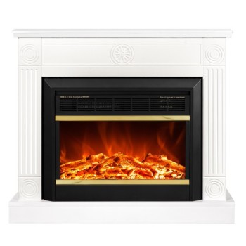 Semineu electric cu mobilier alb ArtFlame MARS & BONITA, 820x950x270mm, flacăra 5 niveluri, cu telecomanda