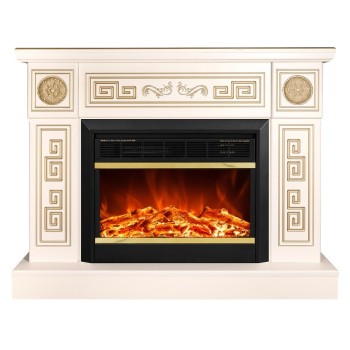 Semineu electric cu mobilier ArtFlame MARS & LATIFA, 1100 x 870 x 300 mm, ivory, cu telecomanda - 1