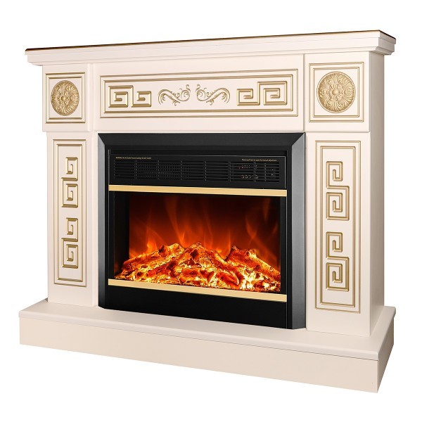 Semineu electric cu mobilier ArtFlame MARS & LATIFA, 1100 x 870 x 300 mm, ivory, cu telecomanda - 1
