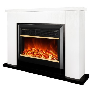 Semineu electric cu mobilier ArtFlame MARS & BROOKLYN, 1150 x 855 x 270 mm, alb, cu telecomanda - 1