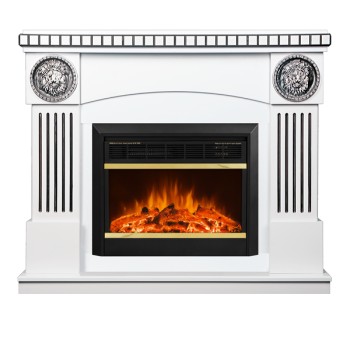 Semineu electric cu mobilier ArtFlame MARS & PROMETEU, 1200 x 1031 x 330 mm, alb, cu telecomanda - 1