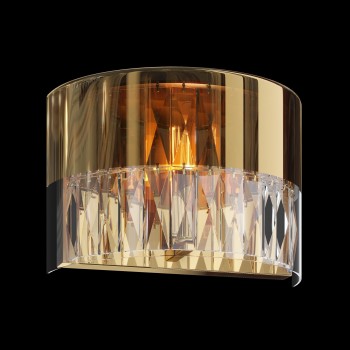 Lampa de perete cu cristale WONDERLAND Maytoni MOD313WL-01G, E14 1x40W, gold - 1