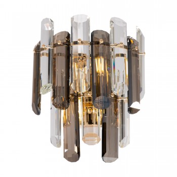 Lampa de perete cu cristale FLARE Maytoni DIA200WL-02G, E14 2x40W, gold - 1