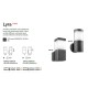 Aplica de exterior LYRA AP ROUND 268378 Ideal Lux, LED 10W, 1200lm, 4000K, IP65, antracit