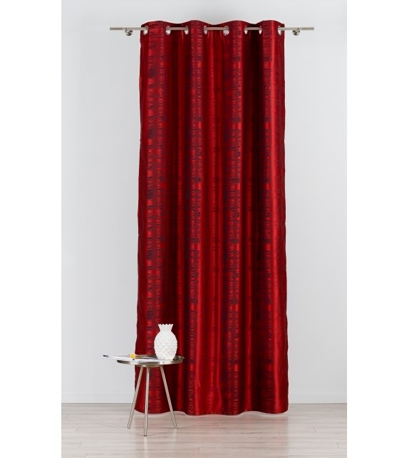 Draperie Brooklyn Mendola Home Textiles, 140x245cm, cu inele, rosu - 1