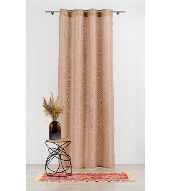 Draperie Colin Mendola Home Textiles, 140x245cm cu inele, bej - 1