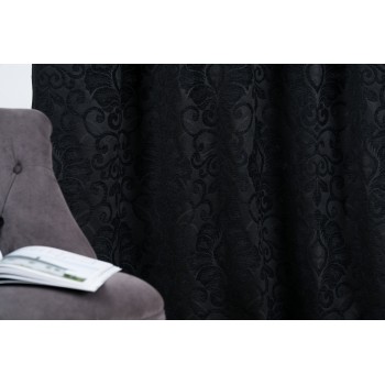 Draperie Richard Mendola Home Textiles, 140x245cm cu rejansa, negru - 2