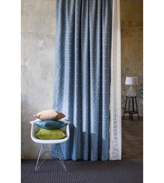 Draperie Giuseppe Mendola Home Textiles, 140x245cm, cu rejansa, albastru - 1