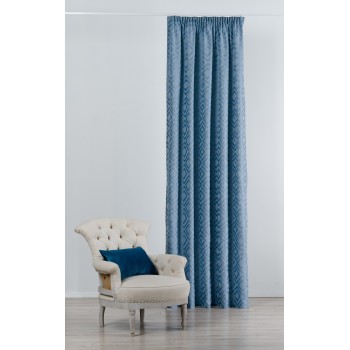 Draperie Giuseppe Mendola Home Textiles, 140x245cm, cu rejansa, albastru - 3