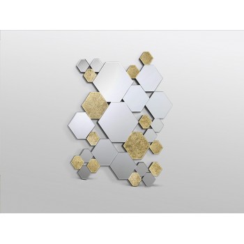 Oglinda NADIA 521192 Schuller, 92x121, hexagoane decotate cu foita de aur - 1