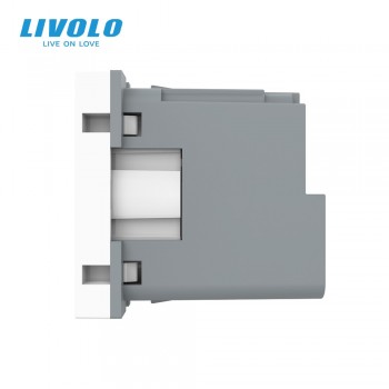 Intrerupator Simplu Livolo VL-FC1-2WP-P7E-2W, Rama Sticla, Tactil, Alb - 1