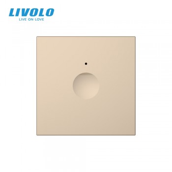 Intrerupator Simplu Livolo VL-FC1-2WP-P7E-2A, Rama Sticla, Tactil, Gold - 1