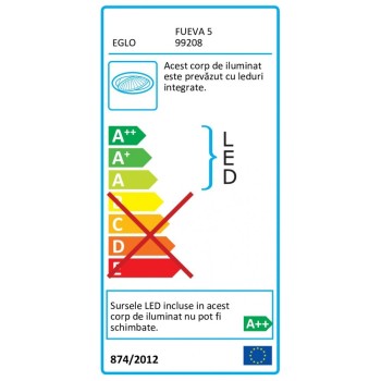 Spot incastrat baie FUEVA 5 99204 EGLO, LED 2.7W, 330lm, 3000K, IP44, Ø86mm - 1