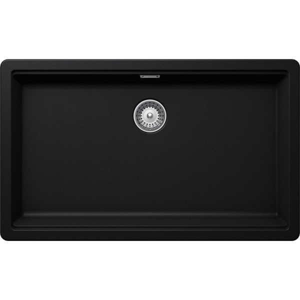 Chiuveta bucatarie Schock Greenwich N-100XL Cristadur Puro 750 x 455 mm, granit, montare pe/sub blat, negru intens - 1
