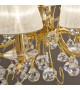 Candelabru Carmen 2, placat cu aur de 24 de carate, 5 brate cu cristale