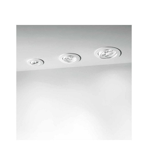 Set 3 buc Spot incastrabil si orientabil DELTA 062396 Ideal Lux, Ø 8cm, LED 3W, 270lm, alb