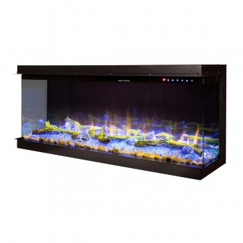 Semineu electric panoramic incorporabil ArtFlame HAITI 65, 1651 x 533 x 332 mm, negru, cu telecomanda - 1