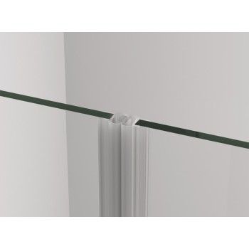 Uşă batantă dintr-o bucată cu profil compensator SanSwiss CADURA CA1CD, 100X200 cm, profil crom, sticla securizata 6mm - 1