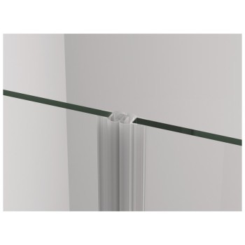 Uşă batantă dintr-o bucată cu profil compensator SanSwiss CADURA CA1CD, 80X200 cm, profil negru mat, sticla securizata 6mm - 1