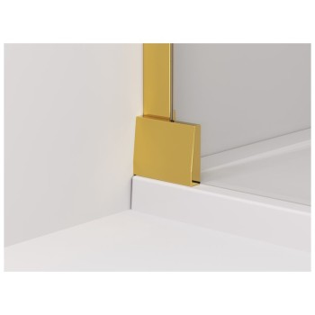 Uşă batantă dintr-o bucată cu profil compensator SanSwiss CADURA CA1CG, 70X200 cm, profil auriu, sticla securizata 6mm - 1