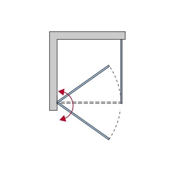 Cabina de dus 80X100 cm, SanSwiss CADURA CA1CG+CAT1, profil crom, sticla securizata 6mm - 1