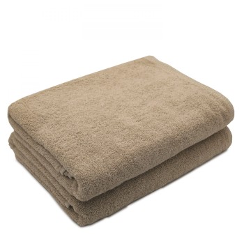 Set 2 prosoape de corp bumbac 100%, 600gsm, Somnart, 70x140cm, bej - 1