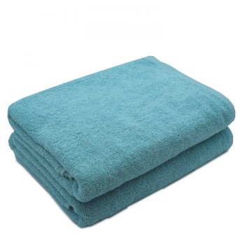 Set 2 prosoape de corp bumbac 100%, 600gsm, Somnart, 70x140cm, turcoaz - 1