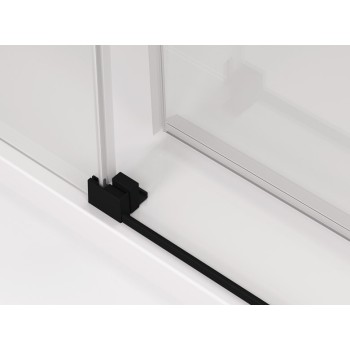 Usa de nisa culisanta SanSwiss Cadura Black Line CAS2D, 110xH200cm, profil  negru mat, sticla securizata 6mm - 1