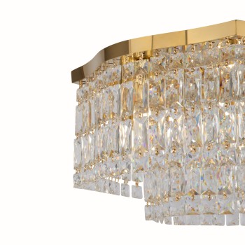 Plafoniera DUNE MAYTONI DIA005CL-06G, D 45cm, 6 becuri E14, gold cu pandantive decorative - 1