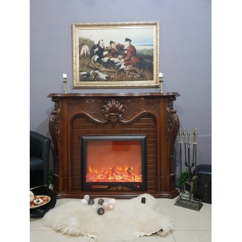 Semineu electric premium PERLA, 1500 x 1160 x 330 mm, maro - 1