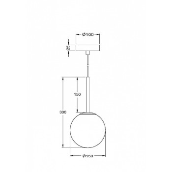 Pendul BASIC Maytoni MOD321PL-01W, D15, E14, 40W, alb - 1