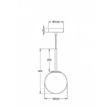 Pendul BASIC Maytoni MOD321PL-01W1, D20, E14, 40W, alb - 1