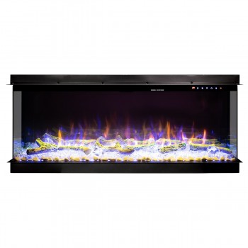 Semineu electric panoramic incorporabil ArtFlame HAITI 60, 1660 x 660 x 440 mm, negru, cu telecomanda - 1