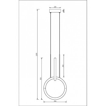 Pendul NODE Maytoni MOD165PL-L18G3K, LED 18W, 1200lm, auriu - 1