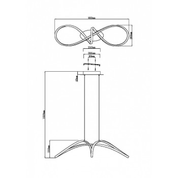 Lustra CURVE Maytoni MOD156PL-L52G4K, LED 42W, 2800lm, auriu - 1