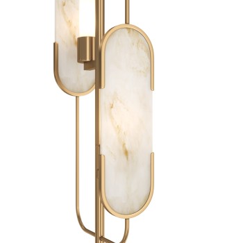 Lampa de podea MARMO Maytoni MOD099FL-02G, G9 2x40W, auriu mat - 1
