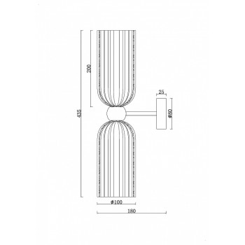 Aplica de perete decorativa ANTIC Maytoni MOD302WL-02GR, E14 2x40W, auriu, fumuriu - 1